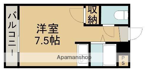 タジリビル(ワンルーム/3階)の間取り写真