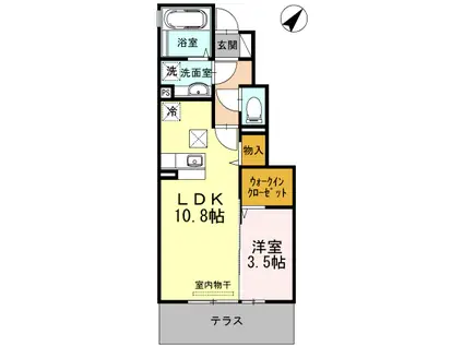 サニーコート(1LDK/1階)の間取り写真