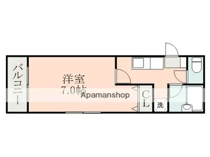 アルミザールⅠ(1K/2階)の間取り写真