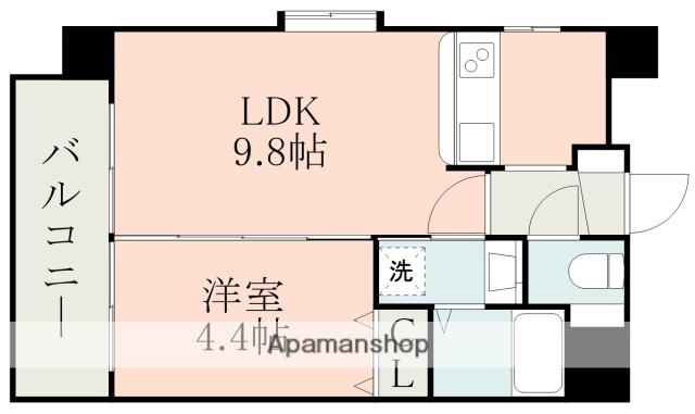 アトランティス本山(1LDK/4階)の間取り写真