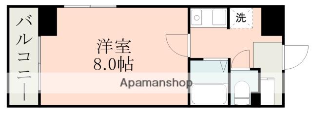 ライオンズマンション上通(1K/8階)の間取り写真