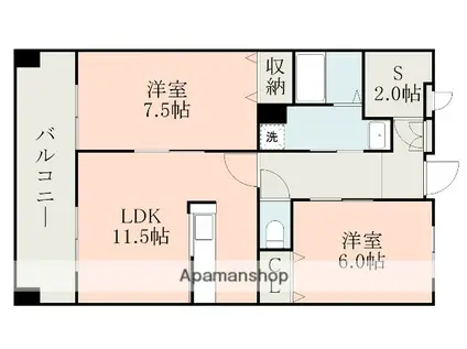 ベル・ピエース(2SLDK/1階)の間取り写真