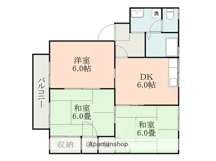 リヴェール大津 B(3DK/2階)の間取り写真