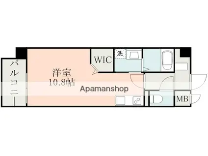 LA GRACE清水(ワンルーム/2階)の間取り写真