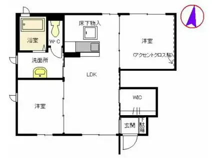 ヴェルドミール(2LDK/1階)の間取り写真