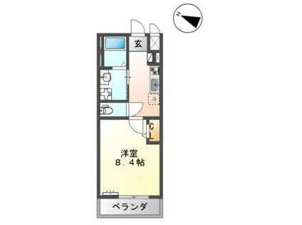 SーBLOOD OZU BASE(1K/2階)の間取り写真