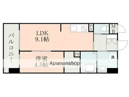 AVANCE菊陽(1LDK/6階)の間取り写真