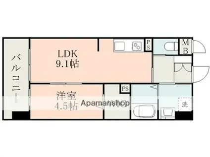 AVANCE菊陽(1LDK/7階)の間取り写真