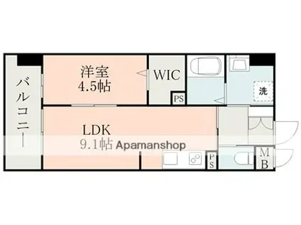 AVANCE菊陽(1LDK/2階)の間取り写真