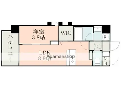 大津331BLD(1LDK/8階)の間取り写真