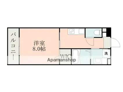 ラ・シック大津Ⅱ(1K/5階)の間取り写真