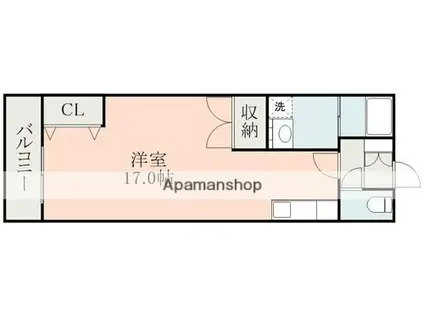 ア・ビュー(ワンルーム/2階)の間取り写真