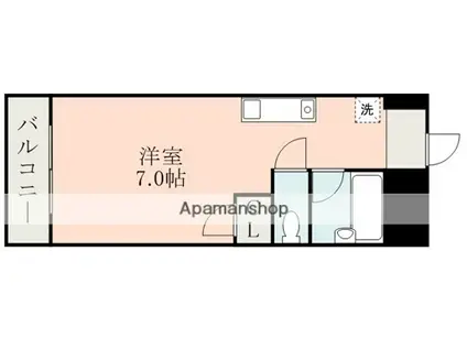 飛田ハイツ(ワンルーム/3階)の間取り写真
