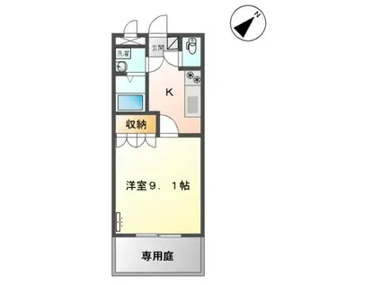 M・COSY HOUSE(1K/1階)の間取り写真