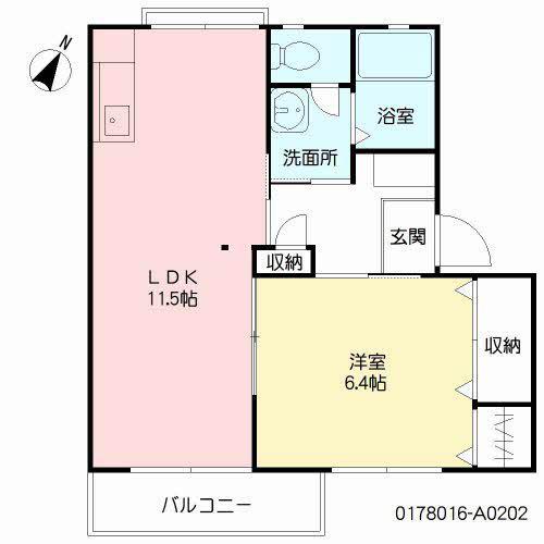フォレストハイツ (1LDK/2階)の間取り写真
