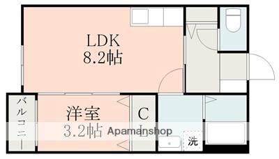 EMOOR光の森 A(1LDK/1階)の間取り写真