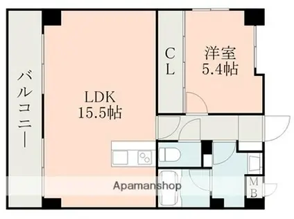 テクノマンション大津Ⅱ(1LDK/7階)の間取り写真