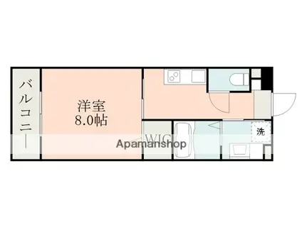 ラ・シック大津Ⅱ(1K/2階)の間取り写真