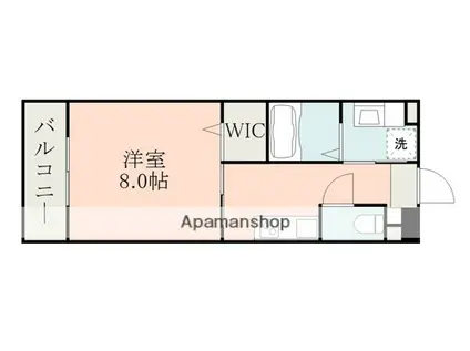 ラ・シック大津Ⅱ(1K/4階)の間取り写真