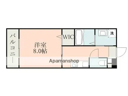 ラ・シック大津Ⅱ(1K/1階)の間取り写真