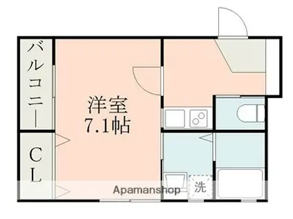 サイエンス吉富(1K/2階)の間取り写真