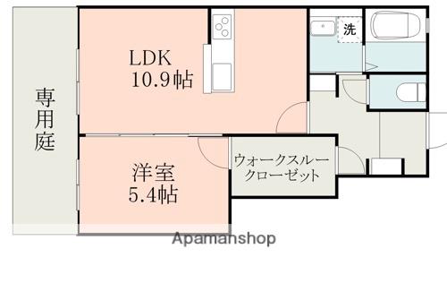 ハイムレトア(1LDK/1階)の間取り写真