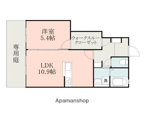 ハイムレトア(1LDK/1階)の間取り写真