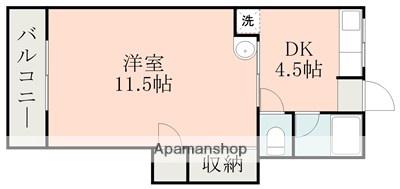 コーポラス国府(1DK/2階)の間取り写真