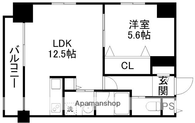 テクノマンション大津(1LDK/1階)の間取り写真