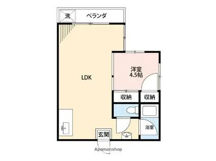 メゾンアリタ(1LDK/6階)の間取り写真