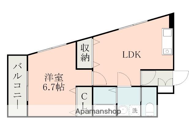 グランフォーレ九品寺(1LDK/7階)の間取り写真
