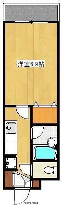 コート新屋敷(1K/4階)の間取り写真