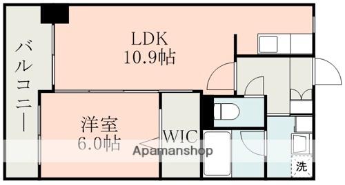 NICEマンションST九品寺(1LDK/9階)の間取り写真