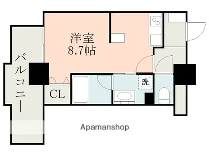 コネクト新水前寺(ワンルーム/5階)の間取り写真