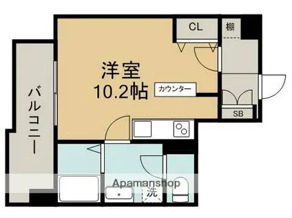 コネクト新水前寺(ワンルーム/7階)の間取り写真