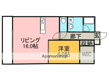 サクシード保田窪(1LDK/4階)の間取り写真