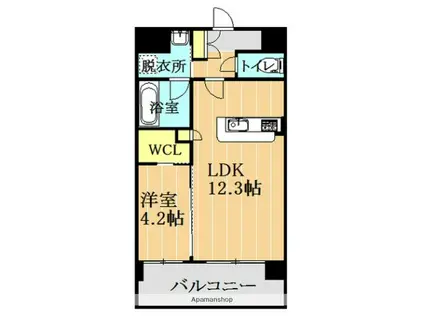 CHANGE.BLD CHIKAMI(1LDK/2階)の間取り写真