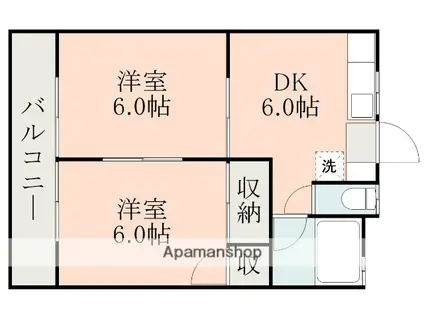 メゾンド・セピア(2DK/2階)の間取り写真