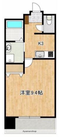 クロノス42新町Ⅴ(1K/3階)の間取り写真
