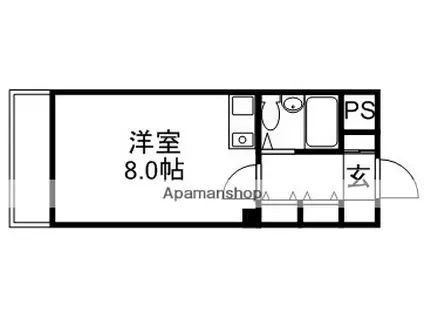 フォディアパレス京町台(ワンルーム/2階)の間取り写真