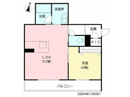 シャーメゾンPROST(1LDK/3階)の間取り写真