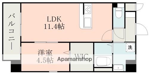 ロザリアン八王寺ウエスト(1LDK/6階)の間取り写真