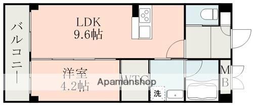 フラワーラブⅡ(1LDK/3階)の間取り写真