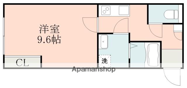 グローリー菊陽(1K/1階)の間取り写真