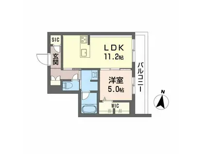 シャーメゾン壺川(1LDK/3階)の間取り写真
