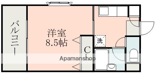 エスペランサ北熊本(1K/4階)の間取り写真