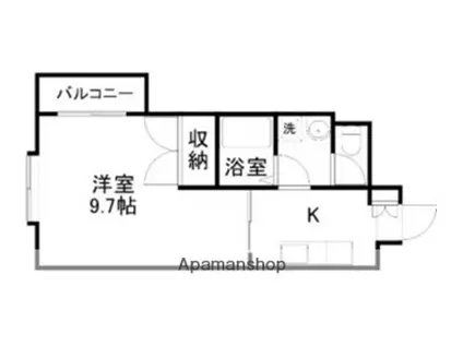 シャンティ大江(1K/6階)の間取り写真