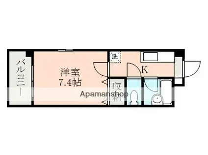 アビテ水前寺(1K/6階)の間取り写真