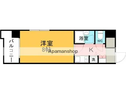 トーカン大江キャステ-ル(1K/1階)の間取り写真