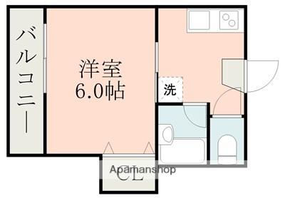 カレッジヒルズSC(1K/2階)の間取り写真